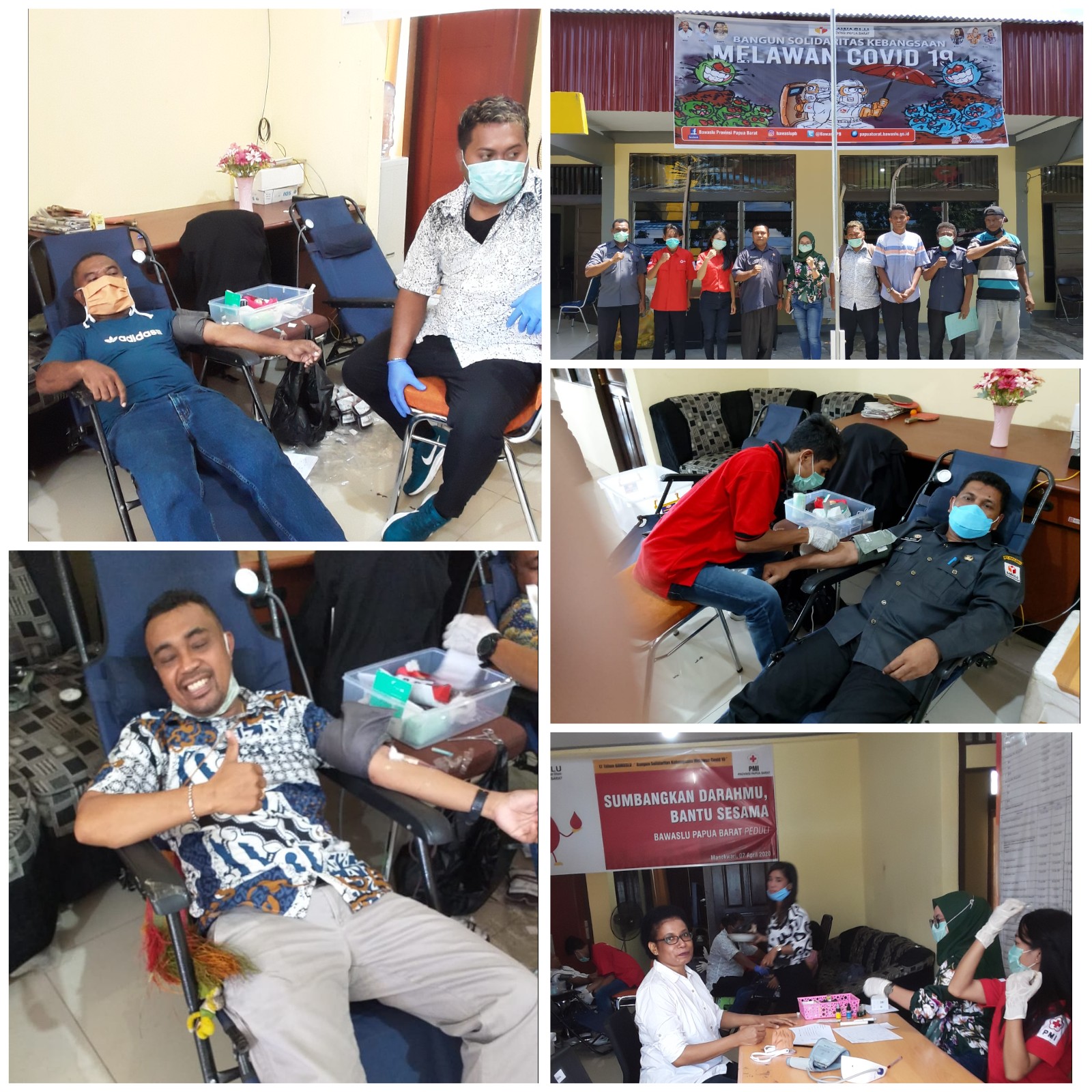 Memperingati HUT Bawaslu ke-12, Bawaslu Provinsi Papua Barat melakukan aksi Donor Darah