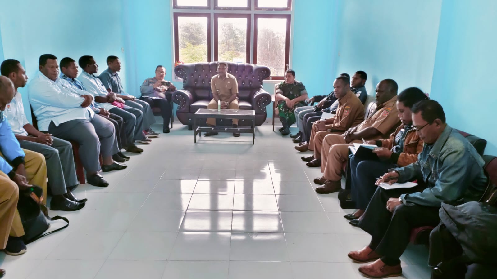 Rapat Stakeholder Dengan Bupati, KPU dan Forkopimda Kabupaten Pegaf Dalam Rangkah Pembenahan DPT Berkelanjutan Di Kabupaten Pegunungan Arfak.